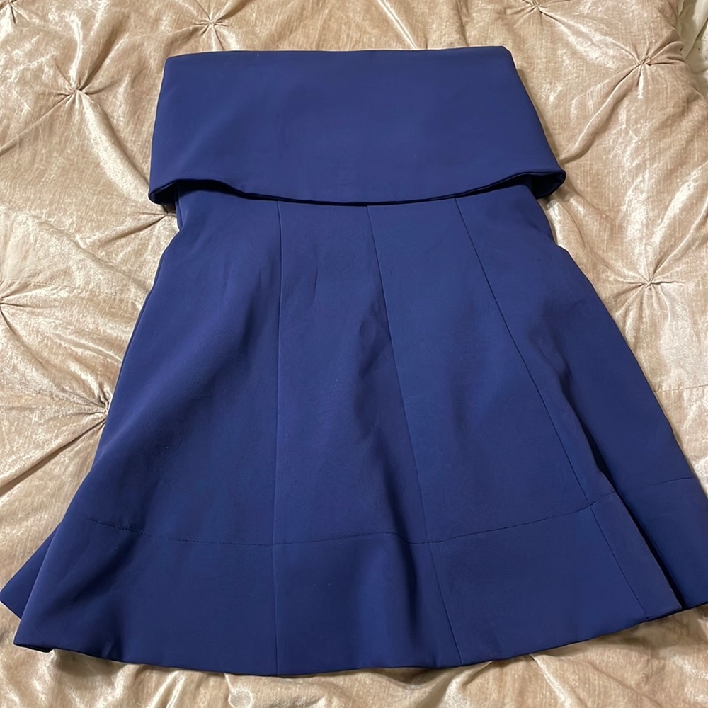 Rubber Ducky Strapless Mini dress M Navy like new worn once